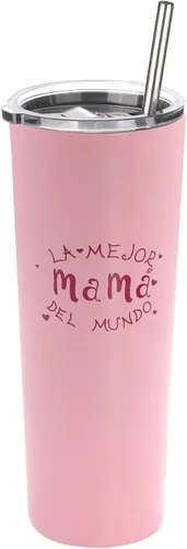 Ezprogear Vaso delgado Greatest Mama La Mejor Mama Del Mundo de 26 oz (26 oz, Pink Mama)