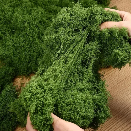 Miniatura 4 de Musgo verde artificial para plantas de interior, 5.3OZ de musgo artificial para decoración de plantas en macetas, musgo decorativo DIY