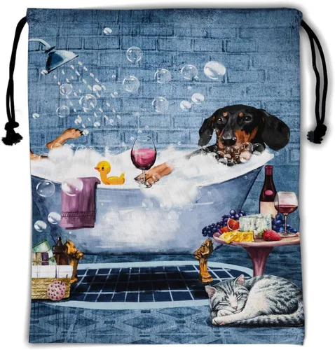 Miniatura 36 de Bolsa de agarre de gimnasia de piel de animal, bolsa de gimnasia con cordón ajustable, bolsa de cuerda para fauna silvestre, Mariposas Galaxy