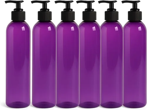 Miniatura 11 de Royal Massage Botella con bomba tipo bala de 8 onzas, aceite de masaje, loción, jabón, dispensador de champú, PET sin BPA con bomba de bloqueo Verde
