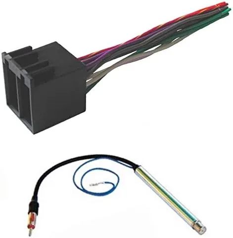 Arnés de cables estéreo para automóvil y adaptador de antena amplificada para radio AM/FM para instalar una radio de posventa para VW Volkswagen: