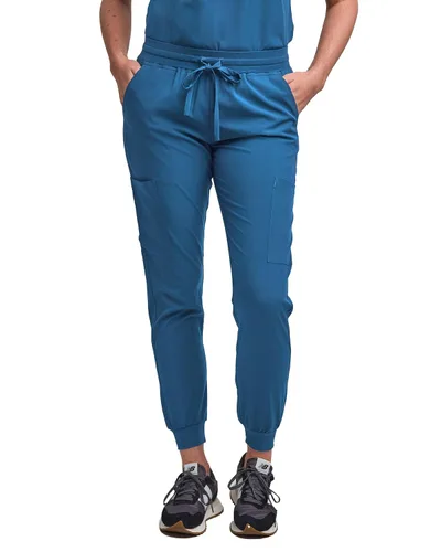 Miniatura 22 de Green Town Conjunto de ropa quirúrgica para mujer, pantalón deportivo y parte superior con cuello en V, 5 bolsillos, cintura de yoga, uniforme