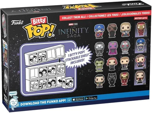 Miniatura 2 de Funko Bitty Pop! Marvel - Paquete de 4 figuras de Hulk, Black Widow, Hawkeye y A Surprise Mystery - 0.9 pulgadas (0.9 in) - Marvel Comics