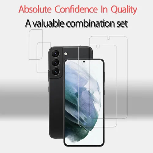 Miniatura 7 de Diseñado para Samsung Galaxy S21 + Plus 5G Protector de pantalla de vidrio templado 2-Pack Película protectora de lente de cámara 2-Pack
