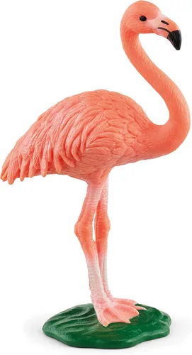 Schleich Wild Life, juguetes de animales de pájaro para niños y niñas de 3 años en adelante, figura de juguete de flamenco rosa