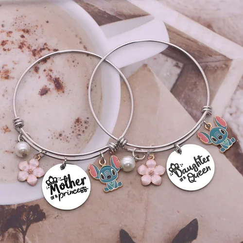 Miniatura 3 de KTENME Regalo para el Día de la Madre para mujeres y niñas, 2 pulseras de joyería para madre, madre, madrastra regalo de cumpleaños de hija