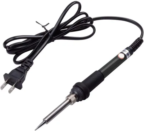 Miniatura 2 de Juego de soldadura eléctrica de 60 W con temperatura ajustable, soldador con 5 puntas diferentes, 1 cable de soldadura de 3/64 pulgadas de diámetro.