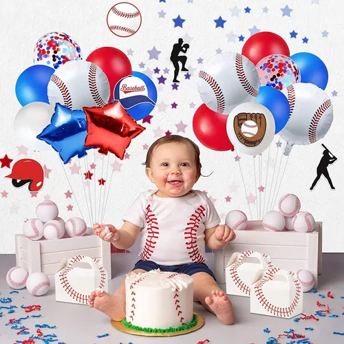 Miniatura 7 de CCINEE Cajas de regalo de béisbol, 16 unidades, temática deportiva, caja de regalo de fiesta de 6.2 pulgadas, bolsas de cartón para niños, adultos