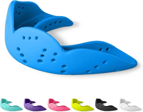 Miniatura 16 de SISU Aero - Protectores bucales 0.06 pulgadas, ajuste a la medida, protector bucal deportivo, para jóvenes y adultos, S