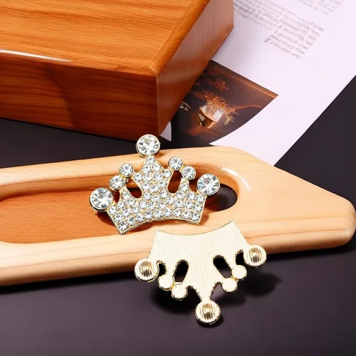 Miniatura 8 de 24 piezas de adornos de joyería de corona para accesorios de cabello hechos a mano DIY, zapatillas, ropa, decoraciones de fiesta, caja de regalo