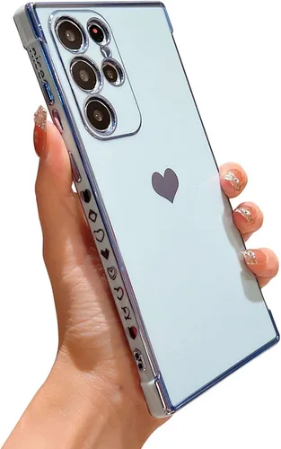 Miniatura 58 de phylla Funda de teléfono compatible con Samsung Galaxy A12 de 6.5 pulgadas, lindo corazón chapado en oro, elegante funda de lujo para mujer