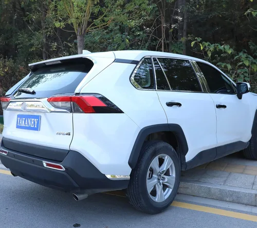 Miniatura 7 de para RAV4 2019-2025 Panel Protector de Cambios, Adornos del Portavasos, Cubierta del Pomo de Cambios Interior Consola Central Antiarañazos
