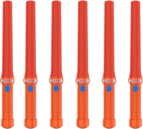 Miniatura 9 de Bastones LED de control de tráfico de 16 pulgadas, varita de tráfico de señal con 2 pilas C de celda seca (no incluidas), varita de seguridad
