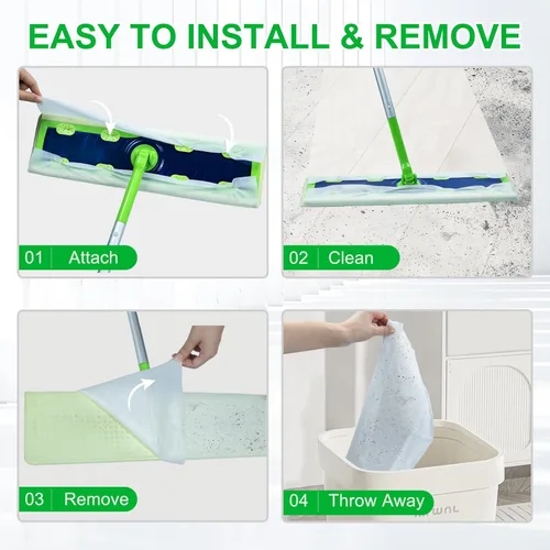 Miniatura 6 de 20 unidades de paños húmedos XL para Swiffer Sweeper XL Mop - Recambios desechables de almohadillas húmedas extra grandes - Recambios de paños