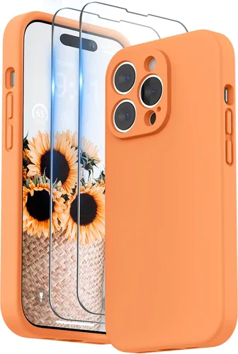 Miniatura 12 de SURPHY Funda diseñada para iPhone 14 Pro con protector de pantalla, (protección de cámara y forro de microfibra suave), funda de silicona líquida