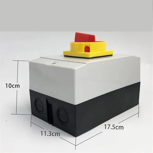 Miniatura 2 de YANHAO YMD11-63D Interruptor de desconexión de dos posiciones de encendido y apagado 63A 3P candado de leva con caja 1 pieza (color : base negra 3P)