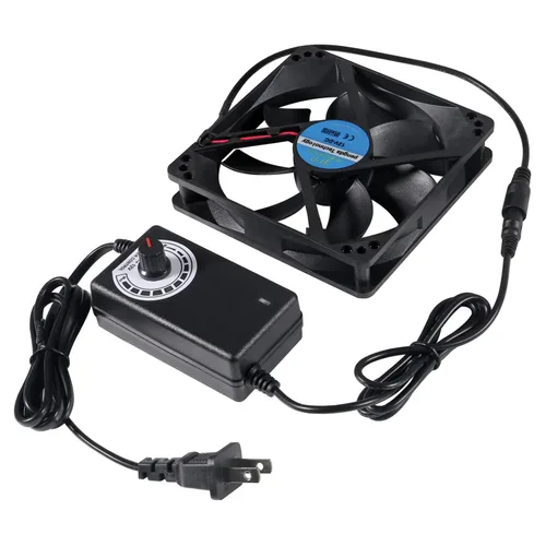 Miniatura 2 de Ventilador de enfriamiento de ventilador de 4.724 x 0.984 in, 110 V, 220 V, alimentado por CA, rodamientos de doble bola, ventilador controlador
