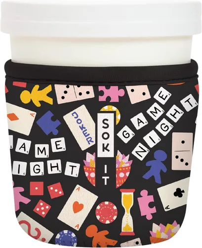 Miniatura 63 de Sok It IceCreamSok - Funda de neopreno aislada (flores abstractas, pintas de helado cónicas)