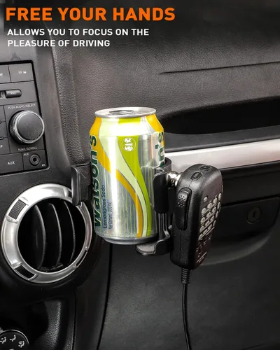 Miniatura 3 de Savadicar JK - Soporte multifunción para teléfono y bebidas, 3 en 1, soporte organizador atornillado, compatible con Jeep Wrangler JK JKU 2011-2018