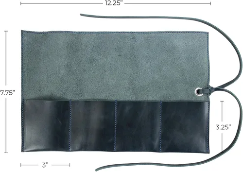 Miniatura 34 de Hide & Drink, Organizador de rollos de reloj de cuero hecho a mano de cuero de grano completo, con capacidad para hasta 4 relojes, fácil de llevar