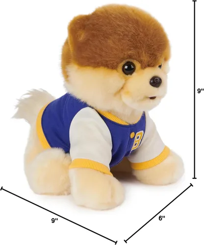 Miniatura 6 de GUND Boo, La chaqueta varsity de perro pomerania de peluche más linda del mundo para edades de 1 año en adelante, 9 pulgadas Varsity 9