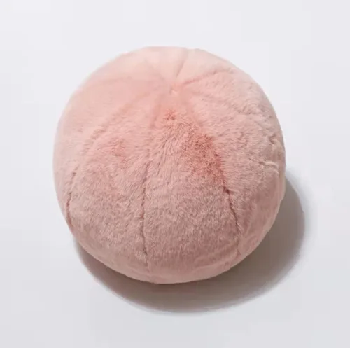 Miniatura 8 de MOJUN Almohada redonda de felpa de 11 pulgadas, almohada decorativa de bola gris, cojín de suelo, almohada de esfera para silla, sofá, dormitorio