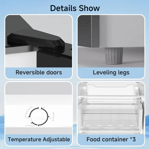 Miniatura 5 de BANGSON - Congelador vertical, congelador independiente de 7.0 pies cúbicos, congelador/refrigerador vertical convertible de una puerta para cocina