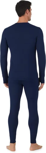 Miniatura 2 de Cuddl Duds Conjunto de 2 piezas de manga larga y capa base de pantalón para hombre, absorbe la humedad