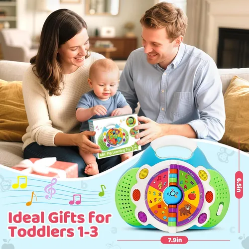 Miniatura 9 de KIZZYEA Juguetes de aprendizaje Montessori para niños y niñas de 1, 2, 3 años, juguete musical de alfabeto para niños pequeños, juguetes educativos