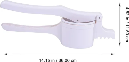 Miniatura 2 de Hemoton Prensa de papas de plástico Ricer and Masher de 14 pulgadas herramienta de cocina manual para puré de papas, zanahorias, ñame y preparación