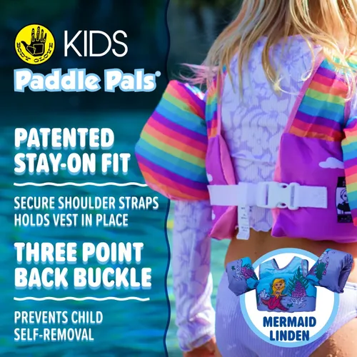 Miniatura 4 de Body Glove Paddle Pals Learn to Swim Life Vest, One Size 33-55 LBS