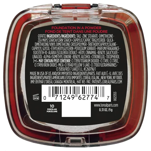 Miniatura 2 de L'Oreal Paris - Maquillaje base en polvo Infallible Fresh Wear, Porcelain 010 (porcelana 010), 0.31 onzas