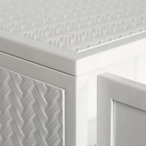 Miniatura 5 de Armario con puertas de cristal, gabinete de baño boticario de 27.56 pulgadas, aparador buffet con 2 puertas y estantes ajustables, gabinetes