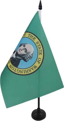 Miniatura 124 de Bandera de mesa de Colorado de 4 x 6 pulgadas, bandera de escritorio del estado de Colorado de EE. UU., 5.9 x 3.9 in, palo y base de plástico negro