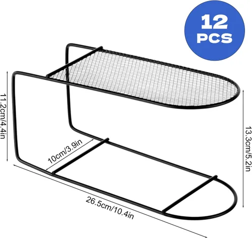 Miniatura 2 de Paquete de 12 organizadores de metal para zapatos, soporte de doble capa para zapatos, apilador, estante de almacenamiento de hierro, soporte