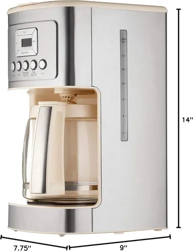 Miniatura 6 de Cuisinart - Cafetera con jarra de vidrio de 14 tazas, totalmente automática, con control de intensidad de preparación y ajuste de 1-4 tazas, acero