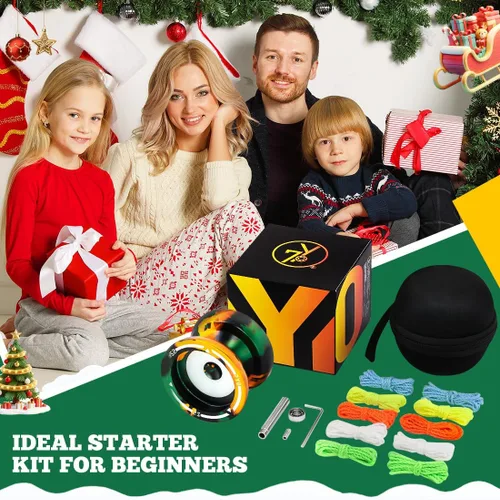 Miniatura 7 de Yoyo profesional S2 para niños y adultos, Yo Yo Yo de metal sensible Yoyo que no responde, yoyo de doble propósito + rodamiento KK + 10 cuerdas +