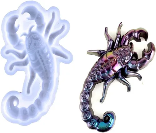 Miniatura 11 de Moldes de silicona de resina para colgar en la pared, adorno decorativo de arte animal, molde de fundición Gecko para resina epoxi, moldes de resina