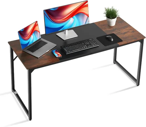 VEVOR Escritorio para computadora, escritorio de oficina para juegos de oficina en casa, mesa moderna y simple con marco de metal para espacio