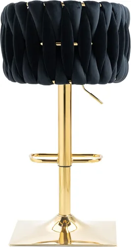 Miniatura 7 de Taburete de bar giratorio moderno, taburete de bar ajustable con altura de mostrador, taburetes de bar de cocina con asiento espacioso, respaldo