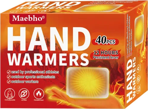 40 calentadores corporales con adhesivo, calentadores calientes hasta 12 horas, parche calentador desechable de un solo uso para manos, dedos de los