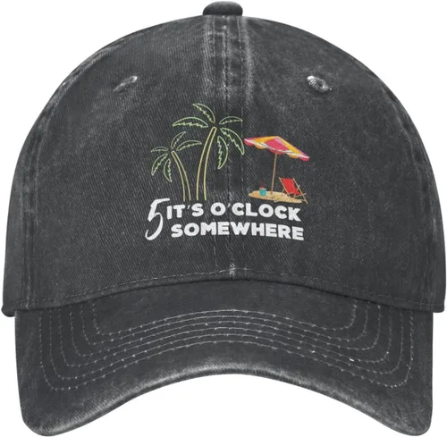 Miniatura 6 de 5 Oclock Somewhere Hat Its 5 O' Clock Somewhere Cap for Men Dad Hats Funny Cap Azul marino