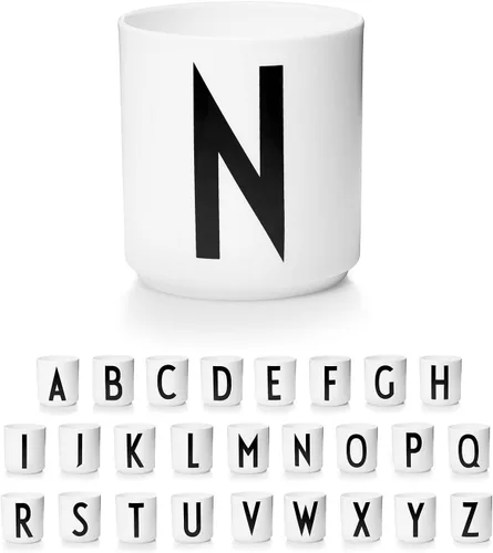 Miniatura 14 de Design Letters Tazas de café de porcelana (A-Z), taza con monograma, regalos del día del padre para papá, regalos para papá, taza de café
