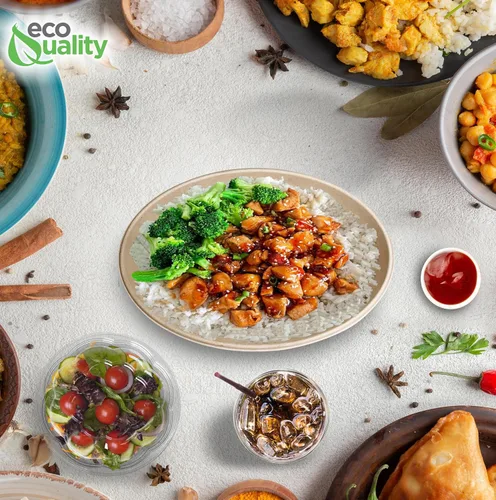 Miniatura 7 de Cuencos ovalados de papel compostable desechables de 32 onzas para burrito resistentes, ecológicos, cuencos ovalados de bagazo natural sin