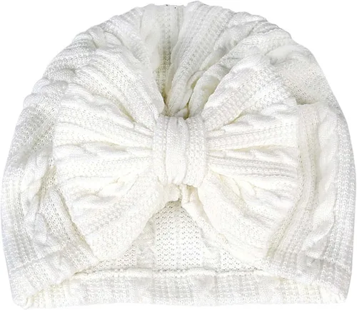 Miniatura 49 de Gorro de punto para bebé con lazos lindos turbante para envolver el sombrero (MZ6)