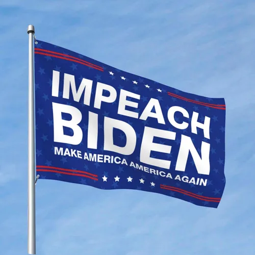 Banderas para habitación de adolescentes y niños Impeach, Biden-Make America America Again, decoración de porche, accesorios de dormitorio al aire