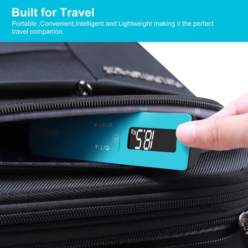 Miniatura 7 de BAGAIL BASICS Báscula digital de equipaje, báscula de equipaje colgante de 110 libras con pantalla LCD retroiluminada, báscula de pesaje portátil