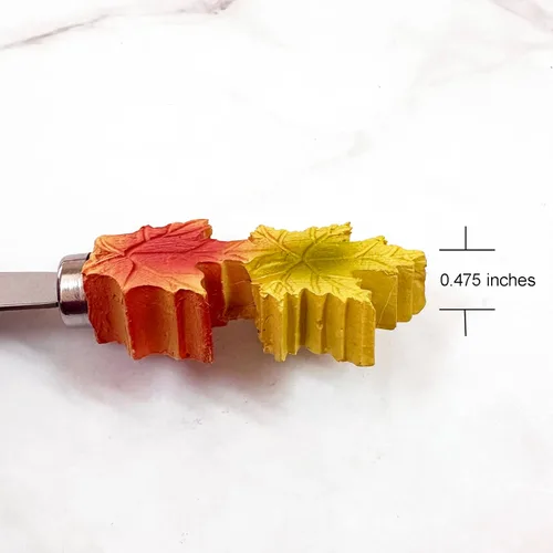 Miniatura 6 de Supreme Housewares Fall Leaves - Esparcidores de queso, asas de resina pintadas a mano con cuchillas de acero inoxidable para untar queso crema