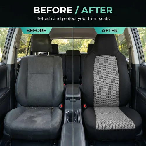 Miniatura 8 de FH Group Fundas de asientos delanteros automotrices para SUV, camiones, sedán y más – Ajuste universal delantero de respaldo alto y diseño de banco