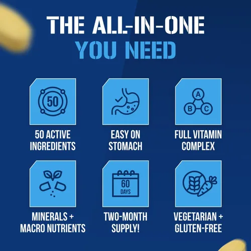 Miniatura 5 de EVL Advanced Daily Multivitamin - Multivitamínico diario avanzado para hombres con minerales esenciales, complejo de fitonutrientes y VitaMode